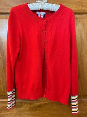 Bold red Boden cardigan